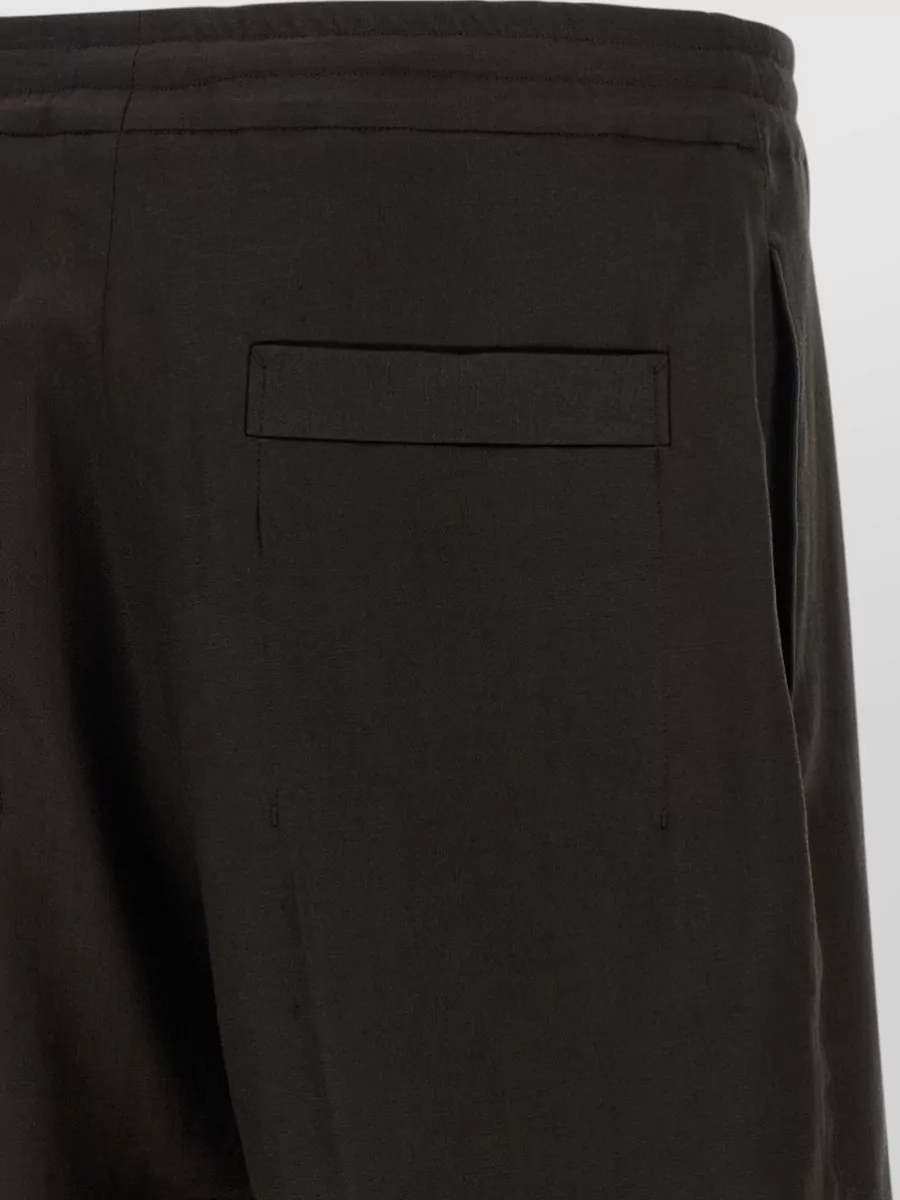 Zegna Linen Pleated Bermuda Shorts