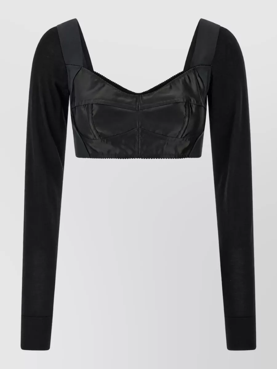 Dolce&Gabbana satin bustier crop top