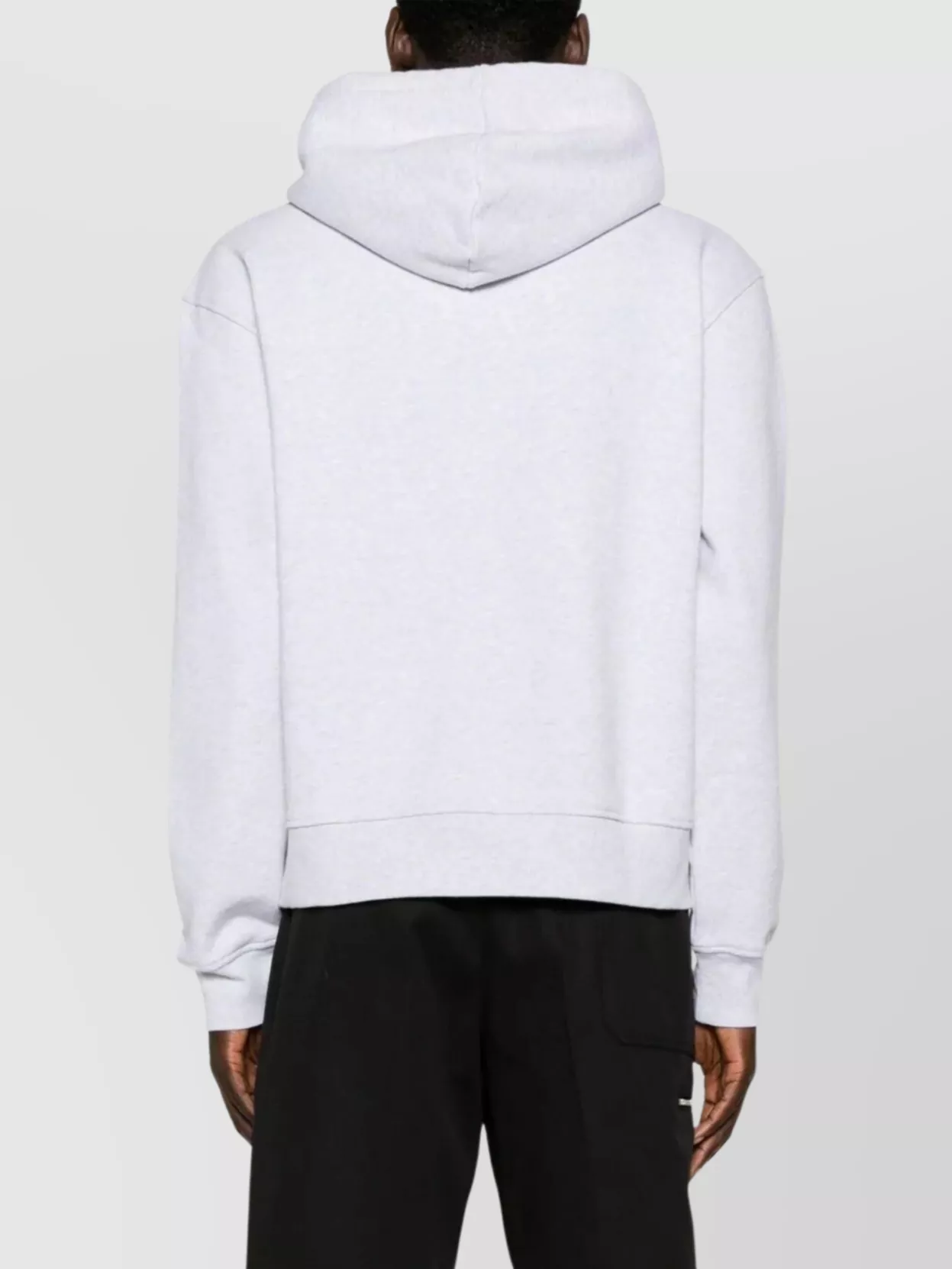 Jacquemus Organic Cotton Embroidered Hooded Sweatshirt In Blue