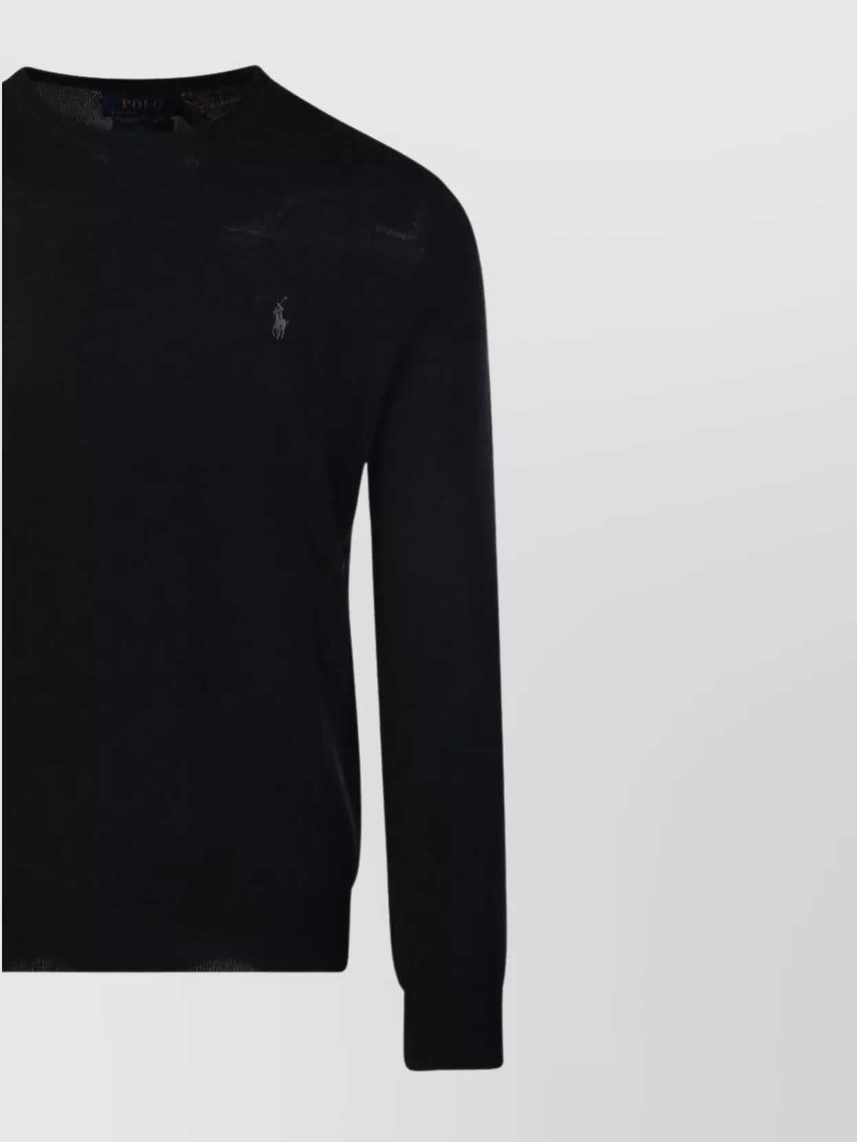 Ralph Lauren Crew Neck Long Sleeve Sweater With Ribbed Cuffs