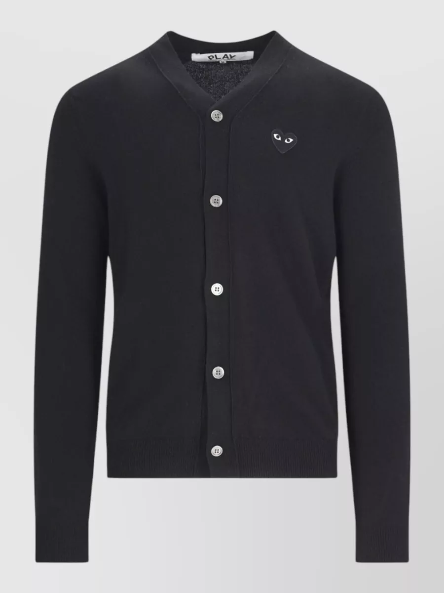 Comme des Garçons Play wool crewneck cardigan