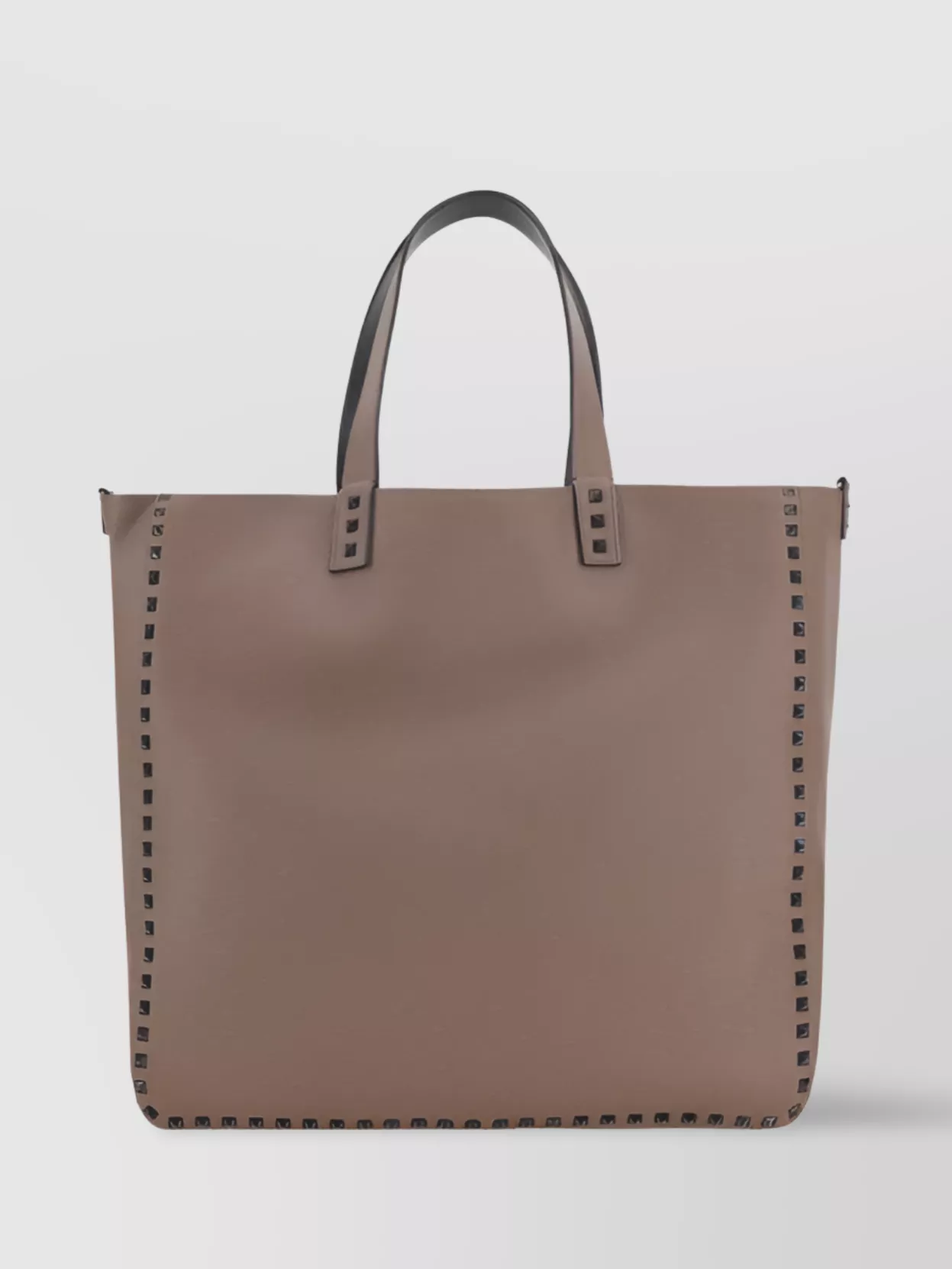 Shop Valentino Rockstud Grained Leather Tote Bag