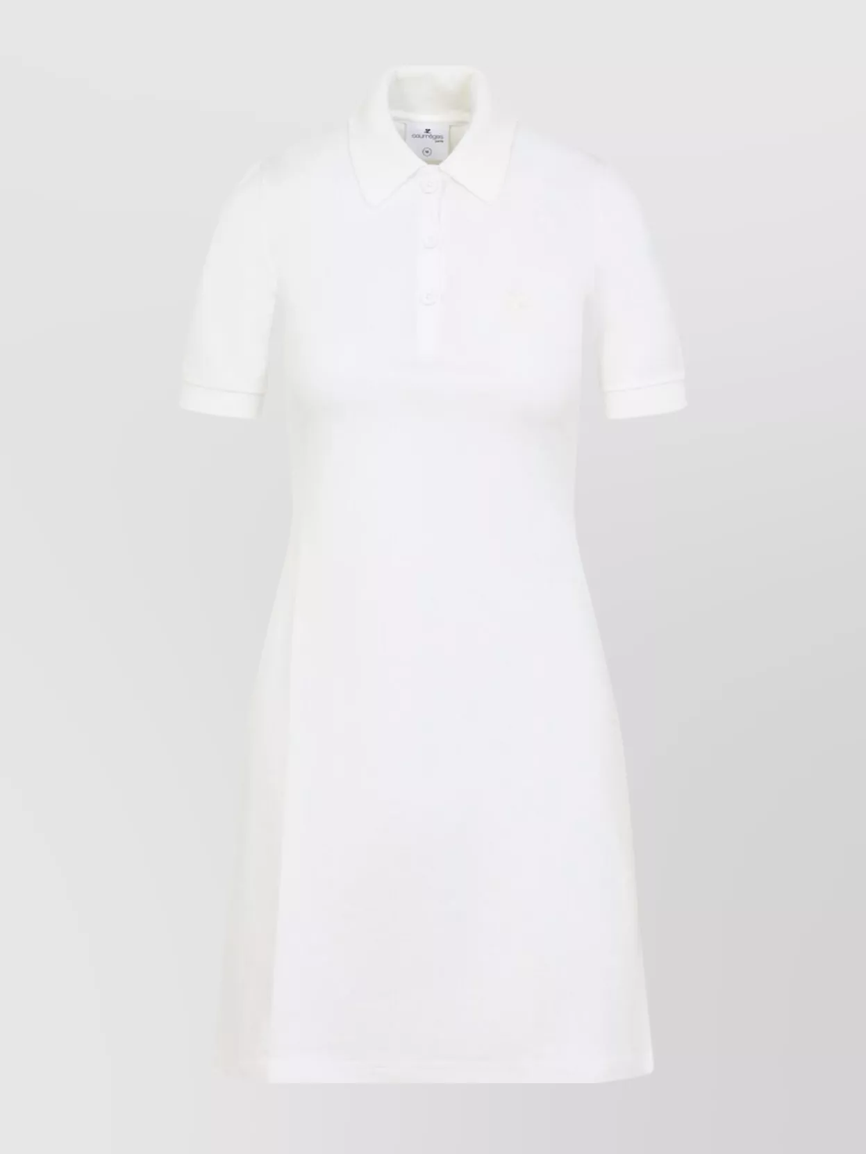 Courrèges Cotton Piqué Polo Dress With Ribbed Trims