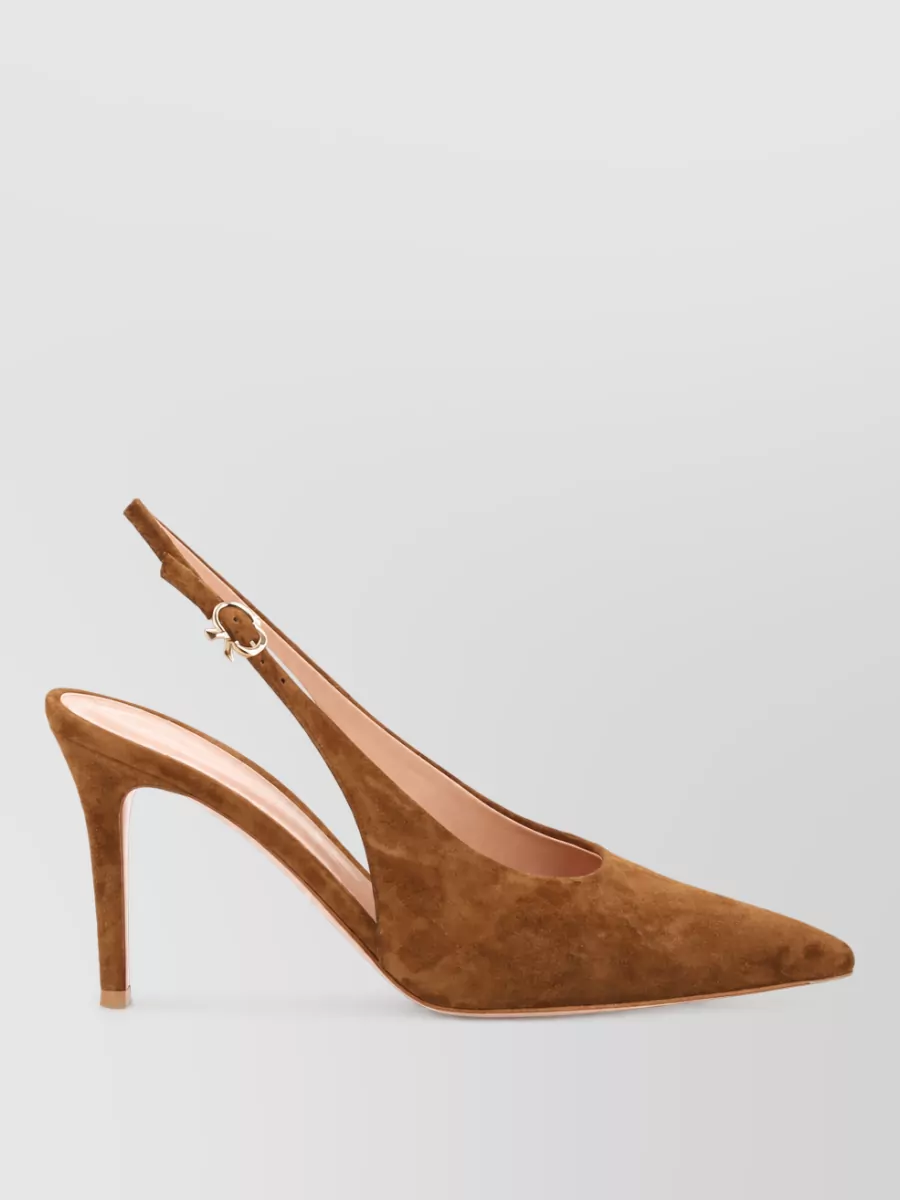 Gianvito Rossi Suede Leather Mules