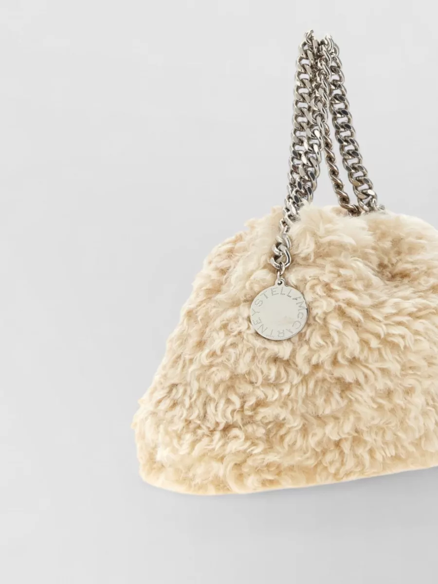 Stella Mccartney Falabella Mini Shearling-Effect Shoulder Bag