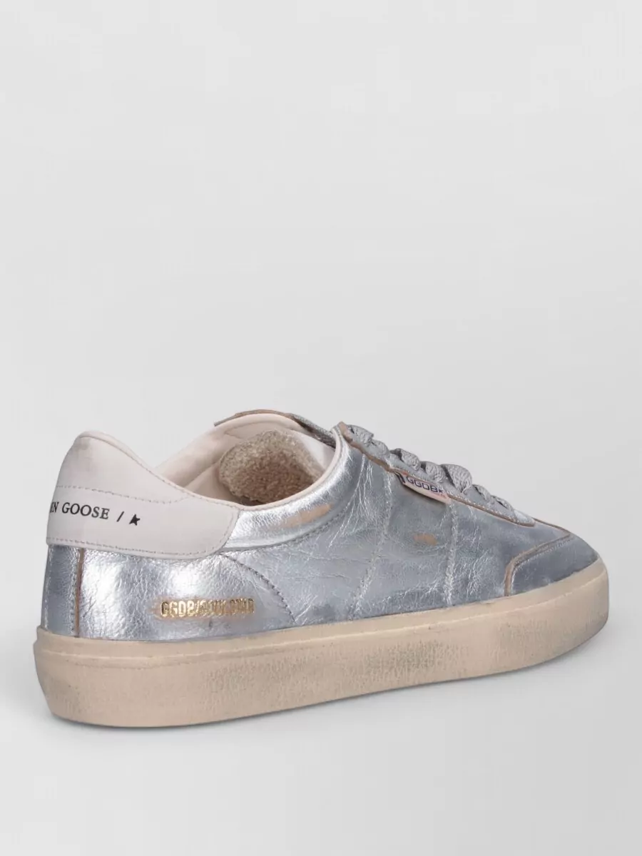 Golden Goose Leather Low Top Lace-Up Shoes