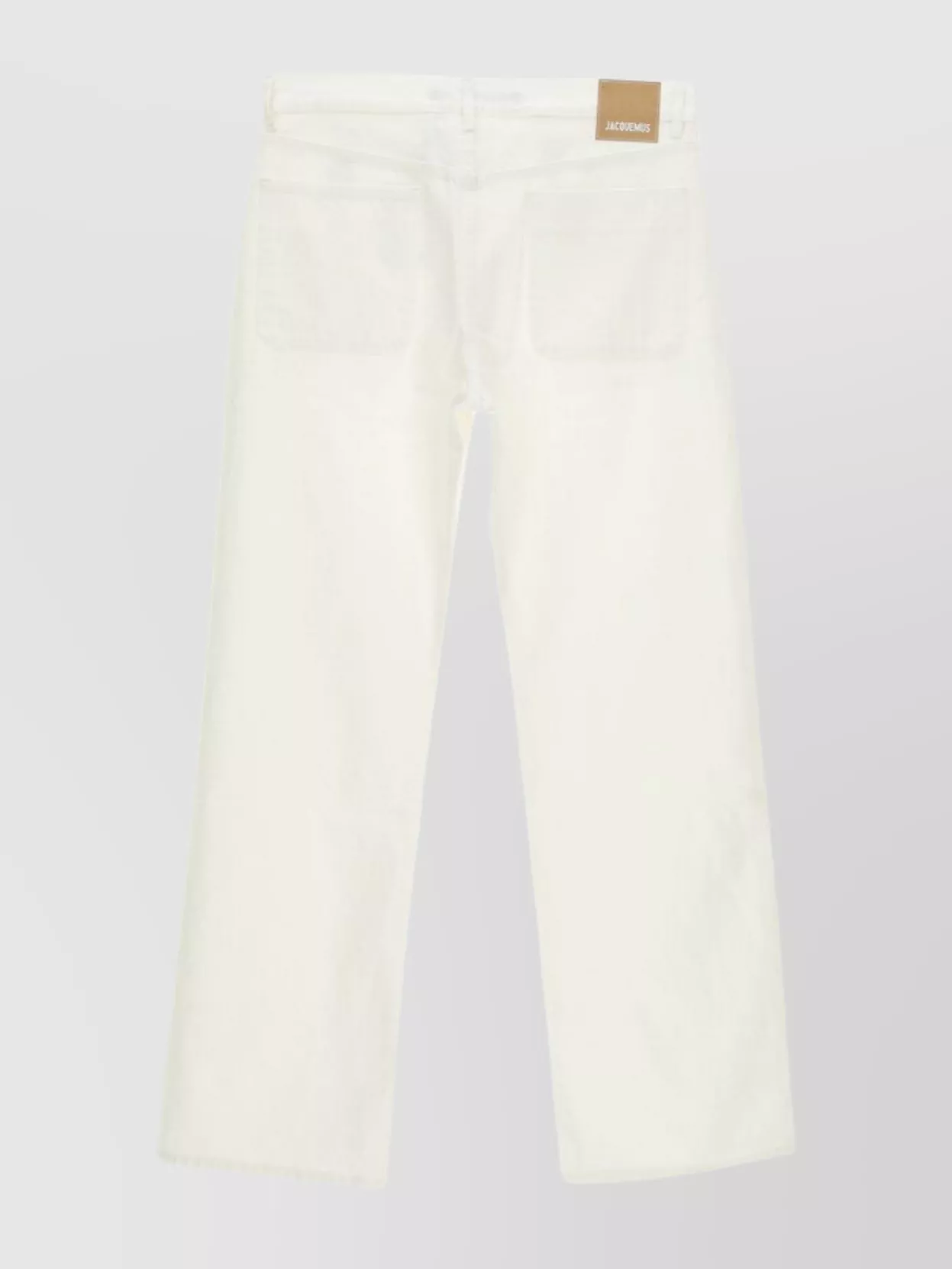 Shop Jacquemus Wide Leg Trousers With Back Patch Pockets