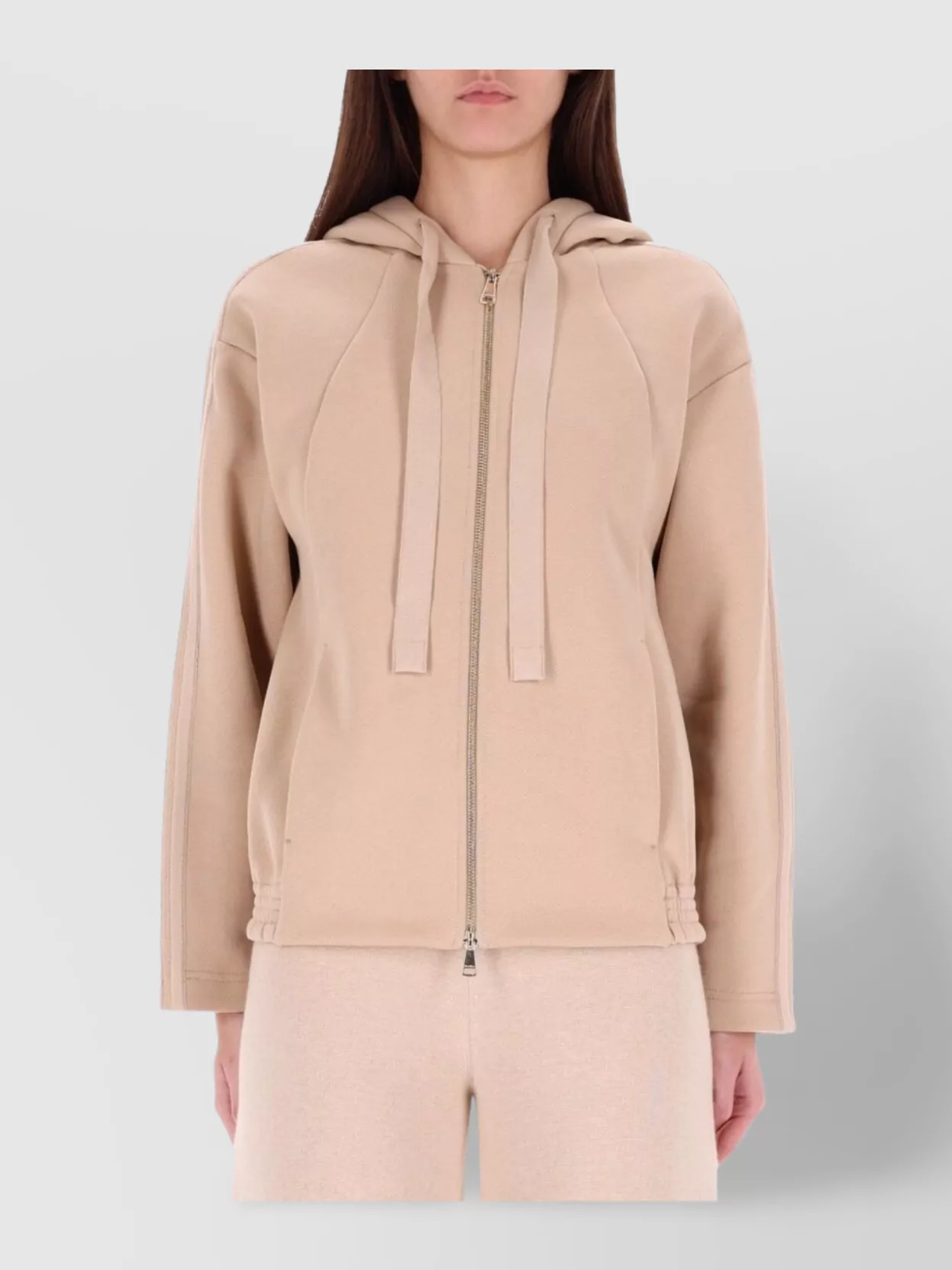 Max Mara Hooded Long Sleeve Knit Sweatshirt
