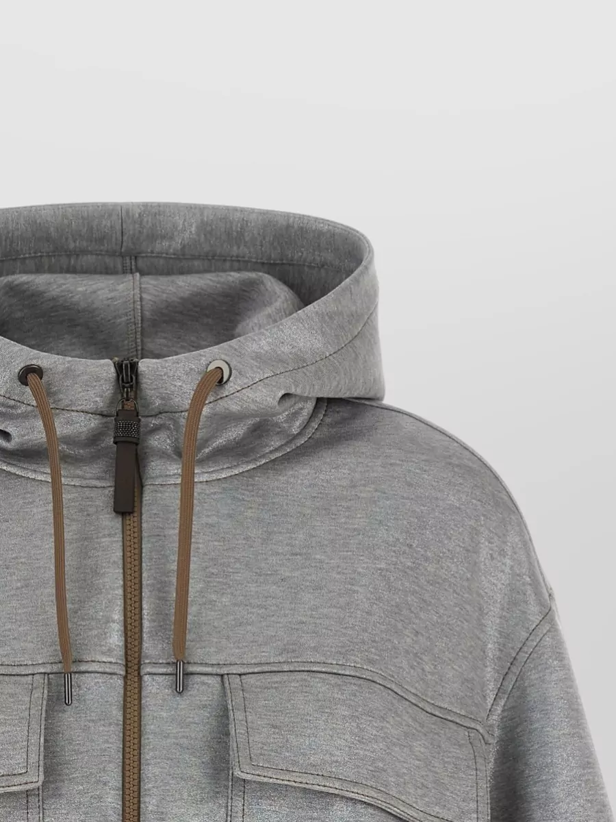Brunello Cucinelli Cotton Bomber Hoodie