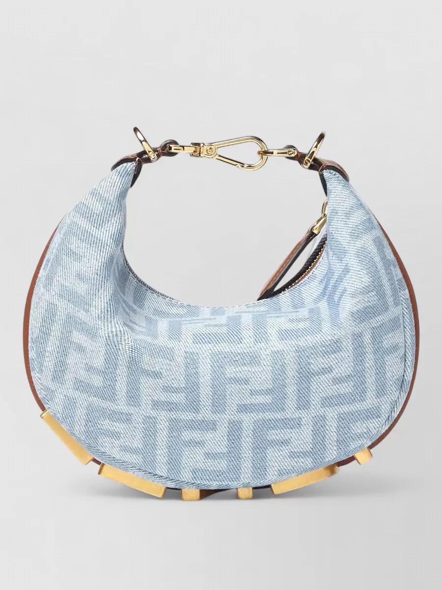 Fendi fendigraphy mini denim shoulder bag