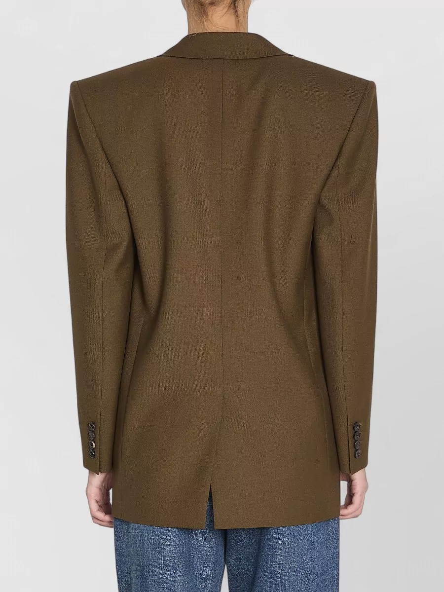 Saint Laurent Wool Single Breasted Jacket Loose Fit