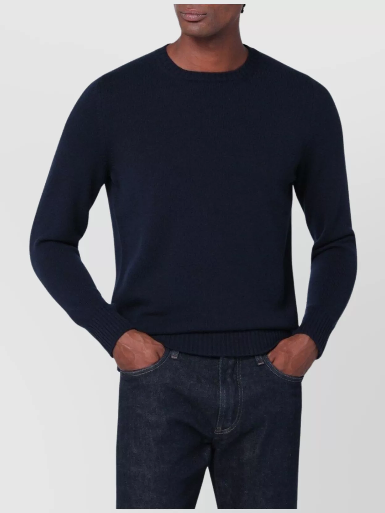 Drumohr Navy Blue Cashmere Sweater In Blue