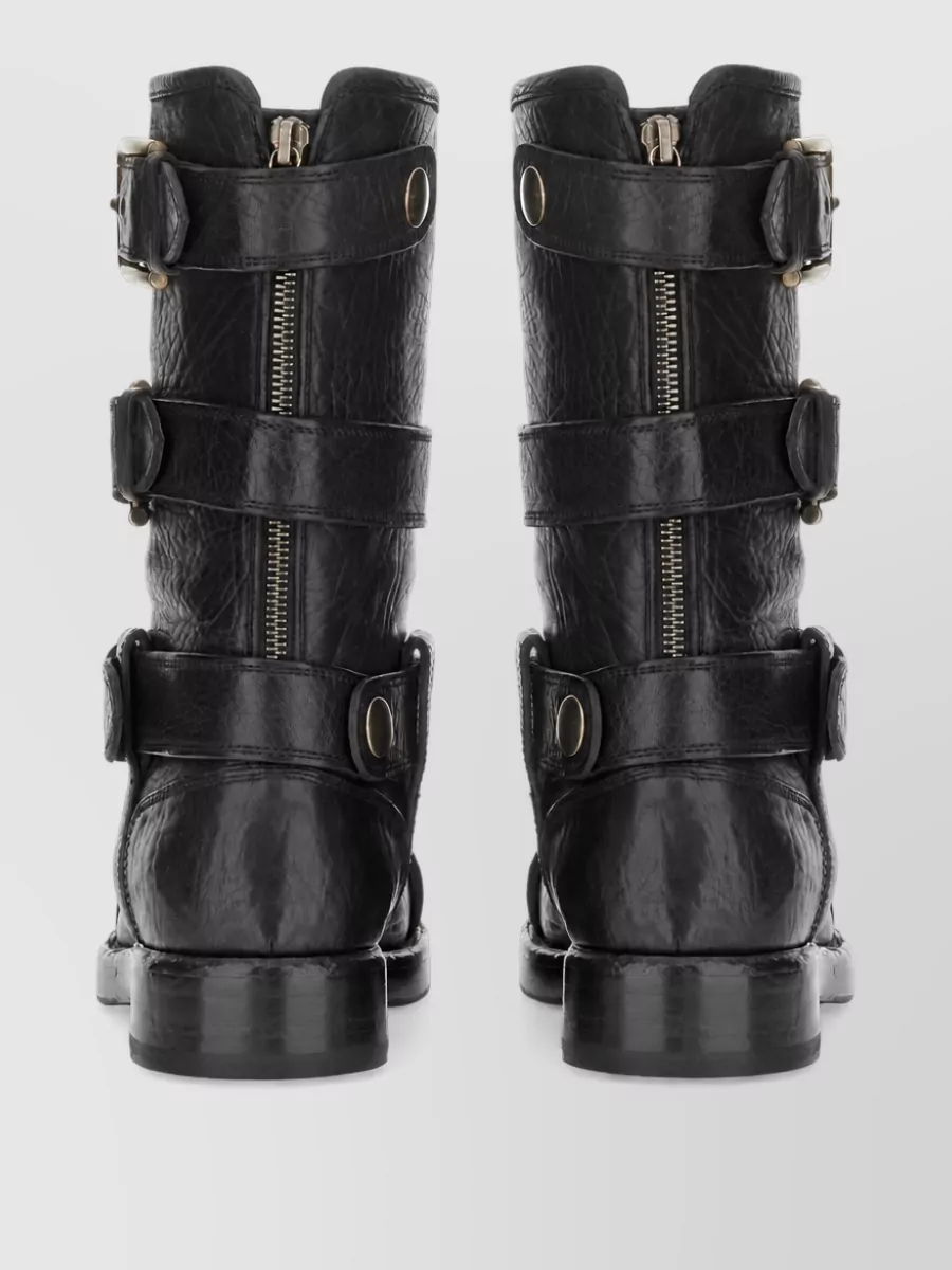 Dolce&Gabbana Leather Buckled Boots