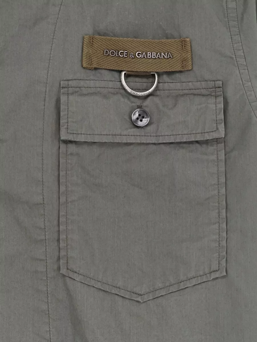 Dolce&Gabbana Crinkled Short-Sleeve Cotton Shirt