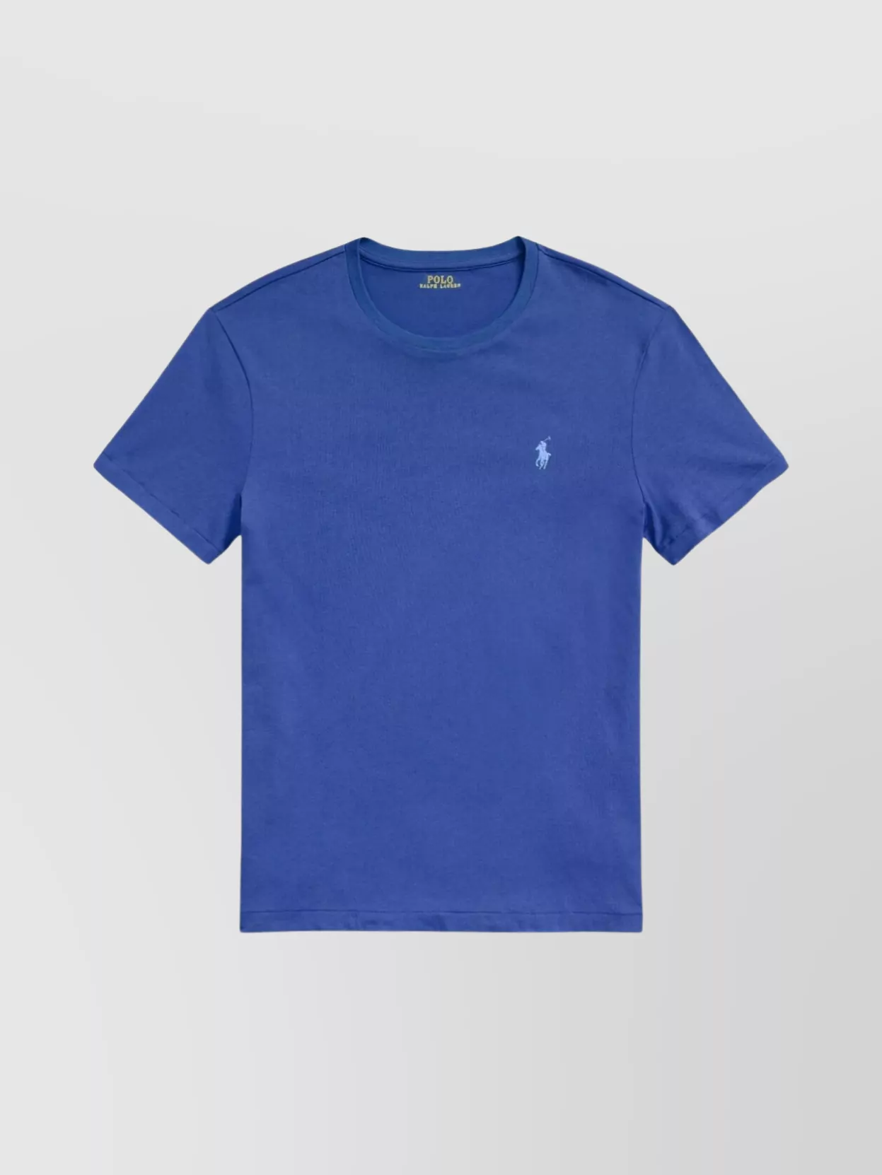 Shop Polo Ralph Lauren Tailored Crewneck T-shirt With Short Sleeves In Blue