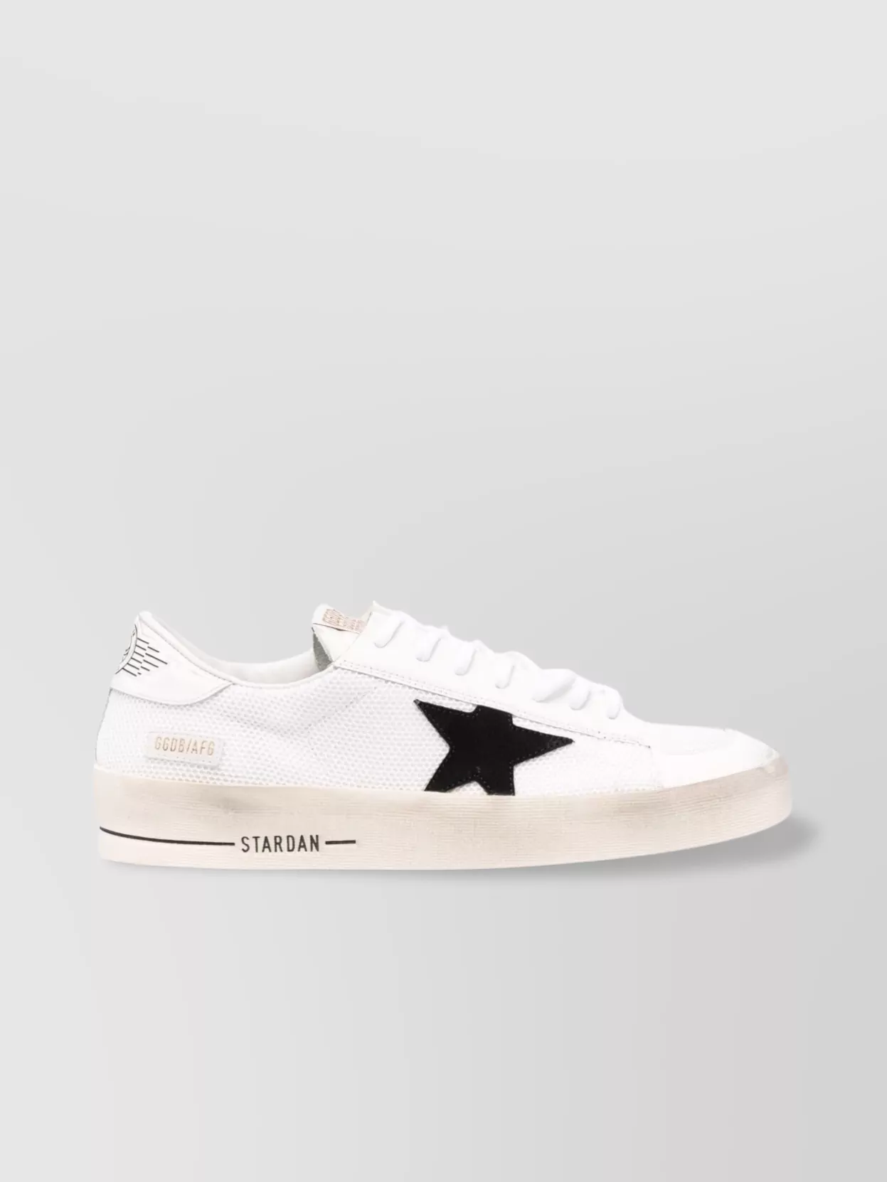 Shop Golden Goose Distressed Leather Star Sneakers In White