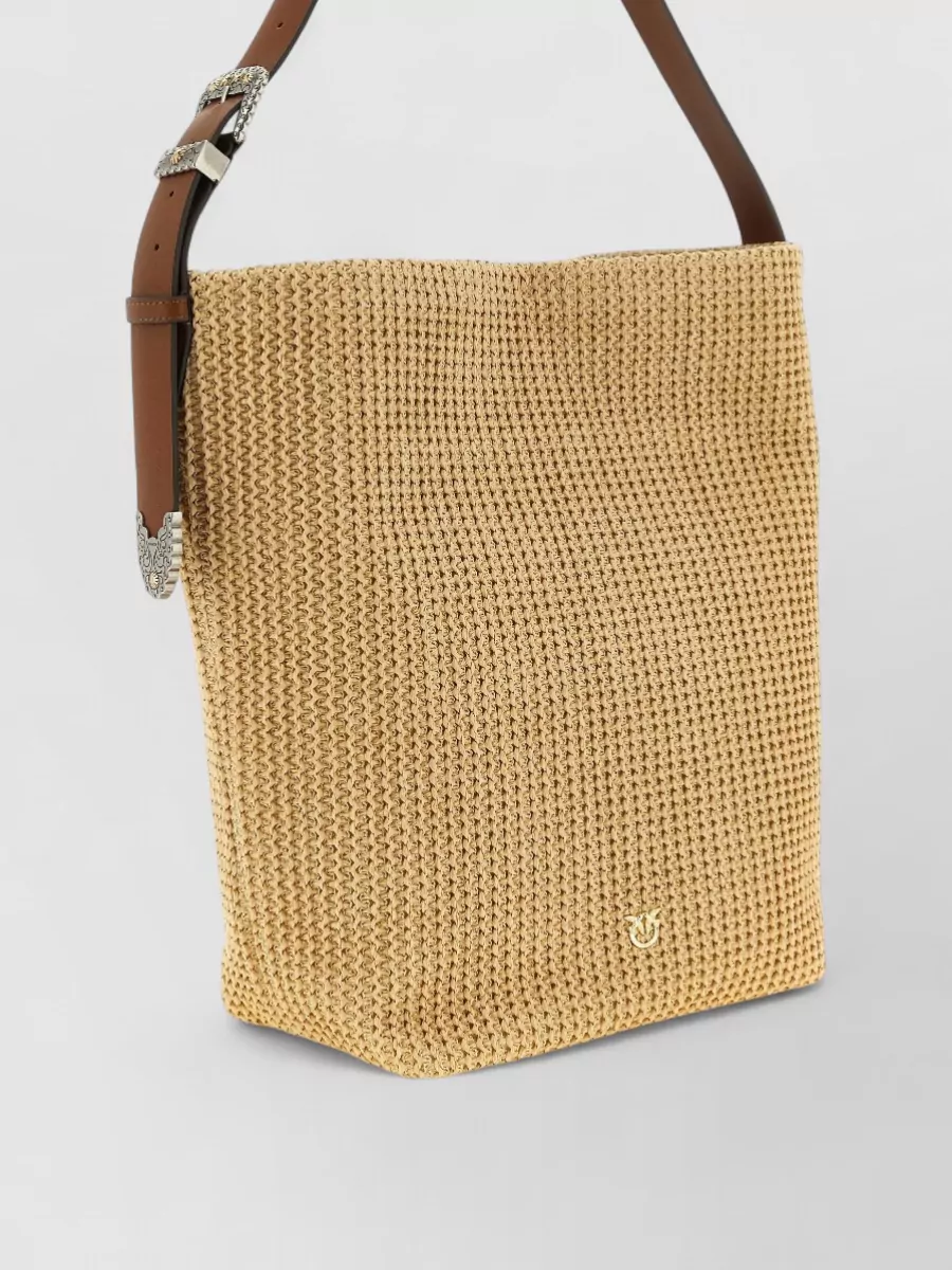 Pinko Love Bag Leather Bucket Bag