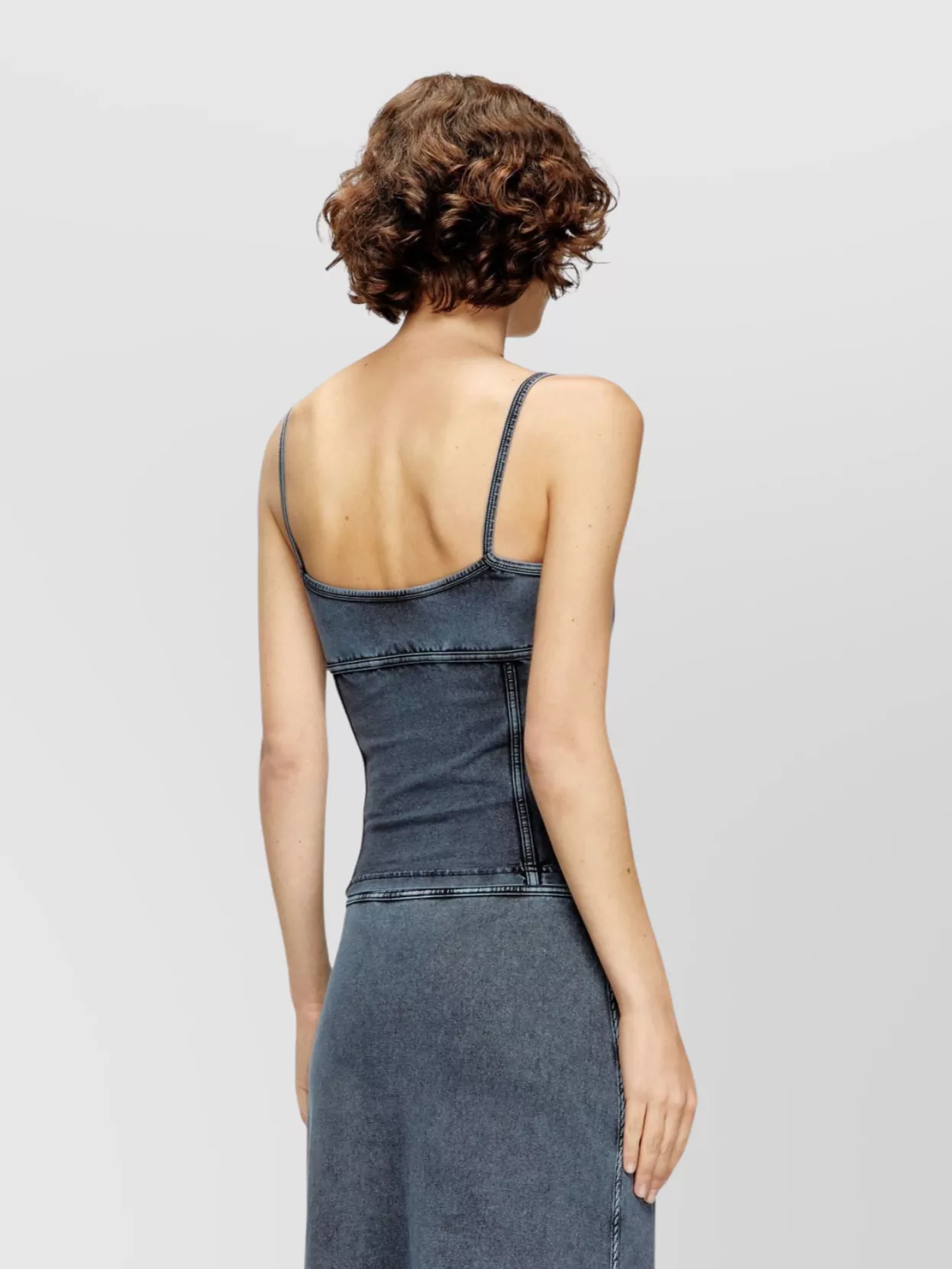 Diesel Denim Silhouette Top Spaghetti Straps