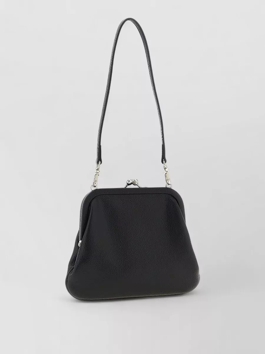 Vivienne Westwood Textured pebbled shoulder bag with adjustable