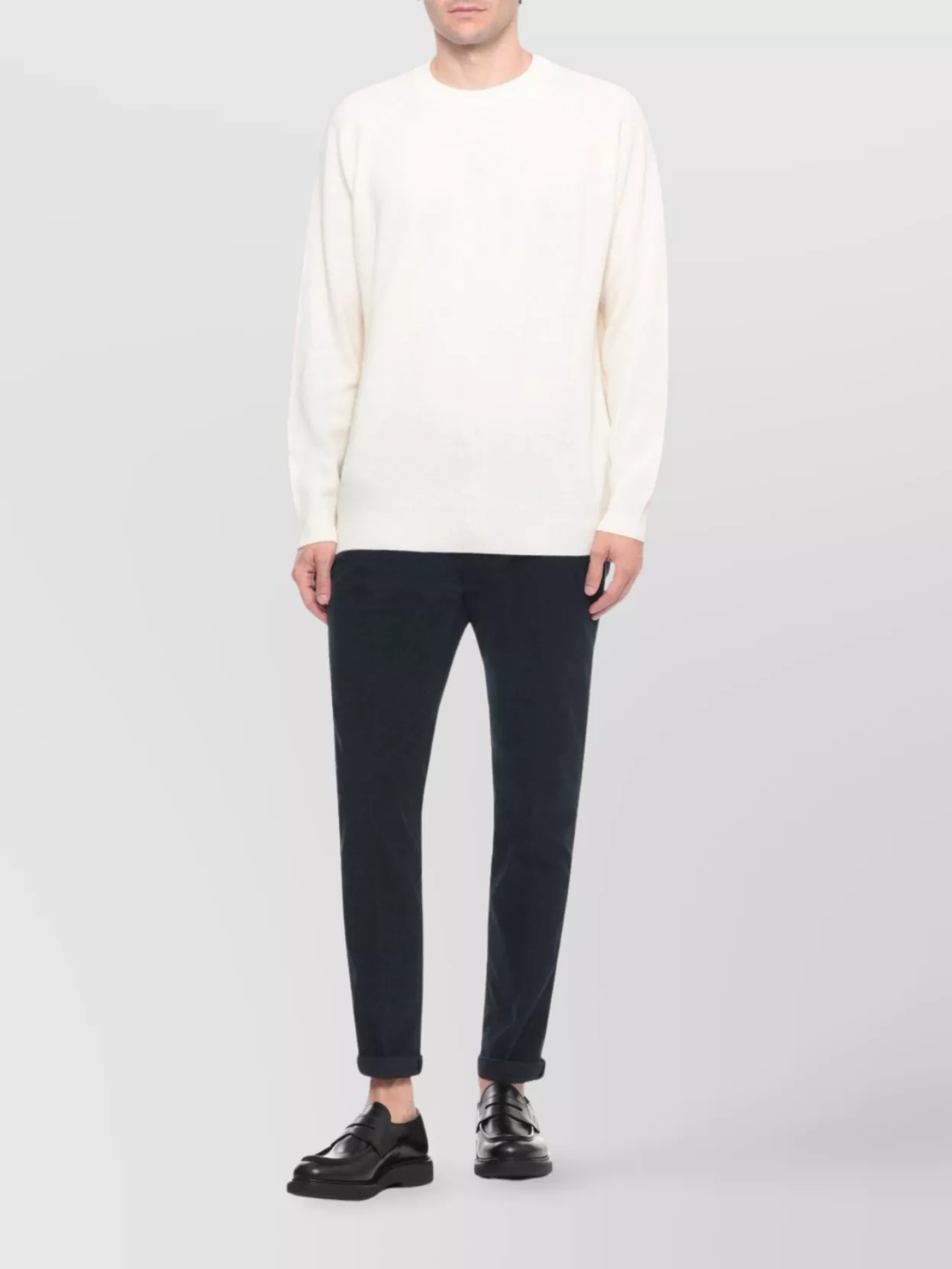 Dondup Straight Corduroy Trousers Rolled Cuffs