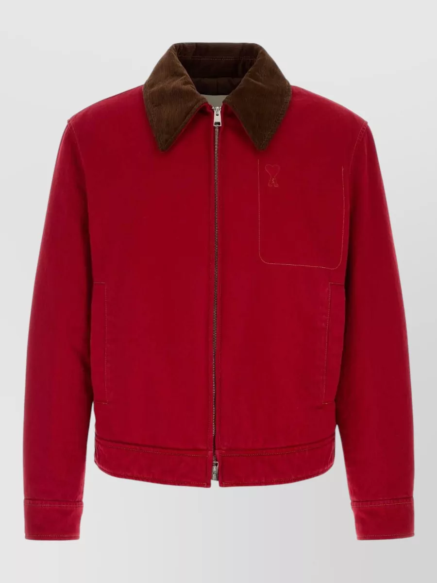 Ami Paris denim single breasted coat