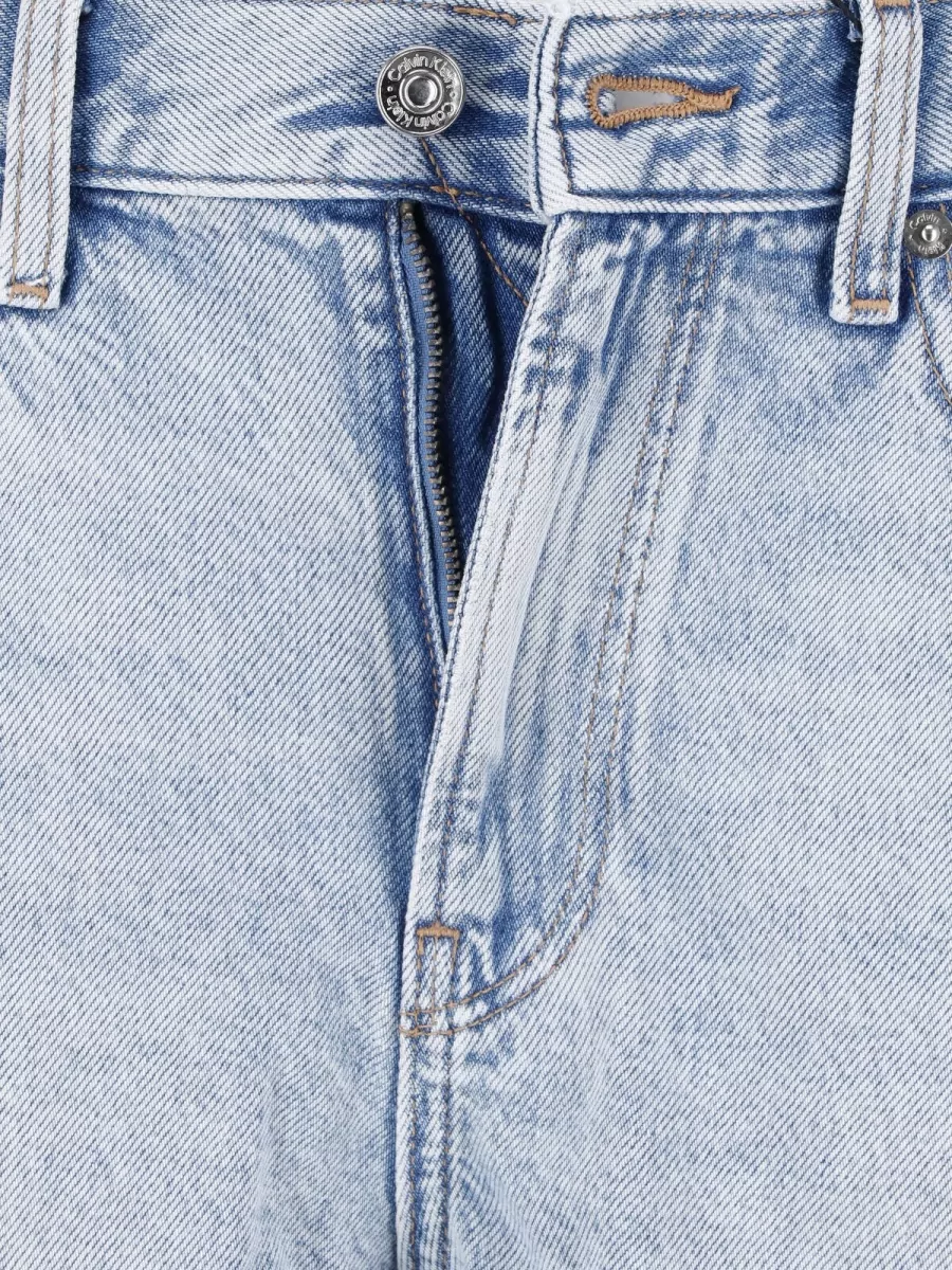 Calvin Klein Denim Straight-Leg Knee-Length Shorts