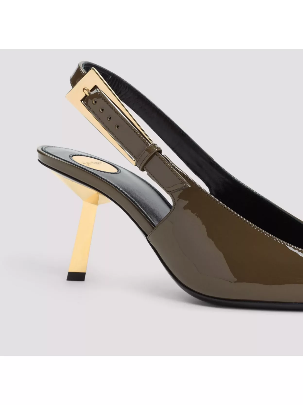 Saint Laurent Geometric Heel Patent Leather Pumps