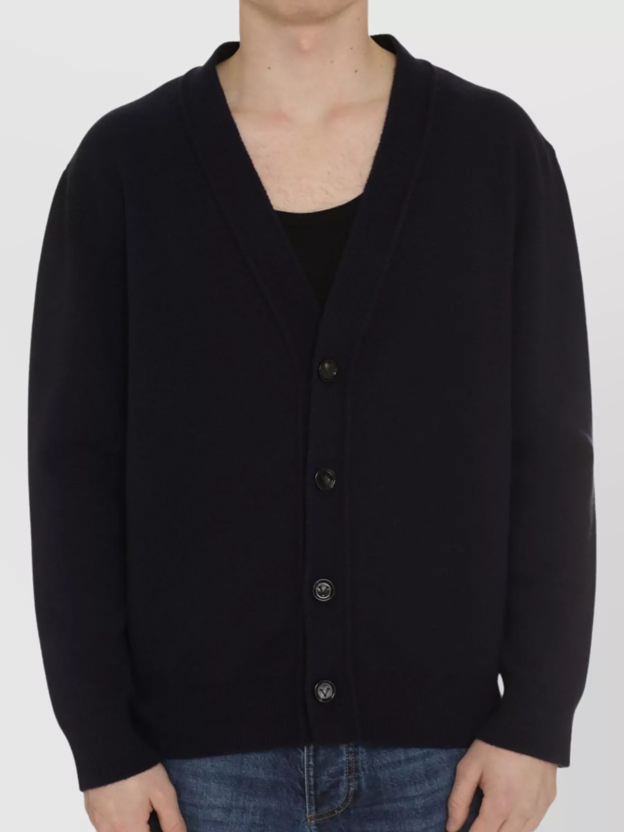 Bottega Veneta Cashmere Cardigan With Ribbed Knit Edges