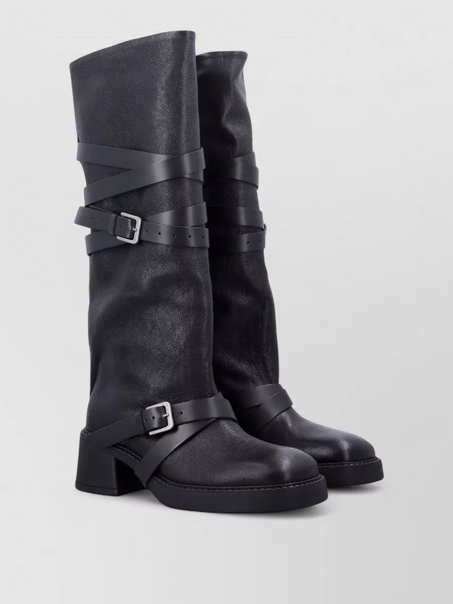 Miista leather belt boots