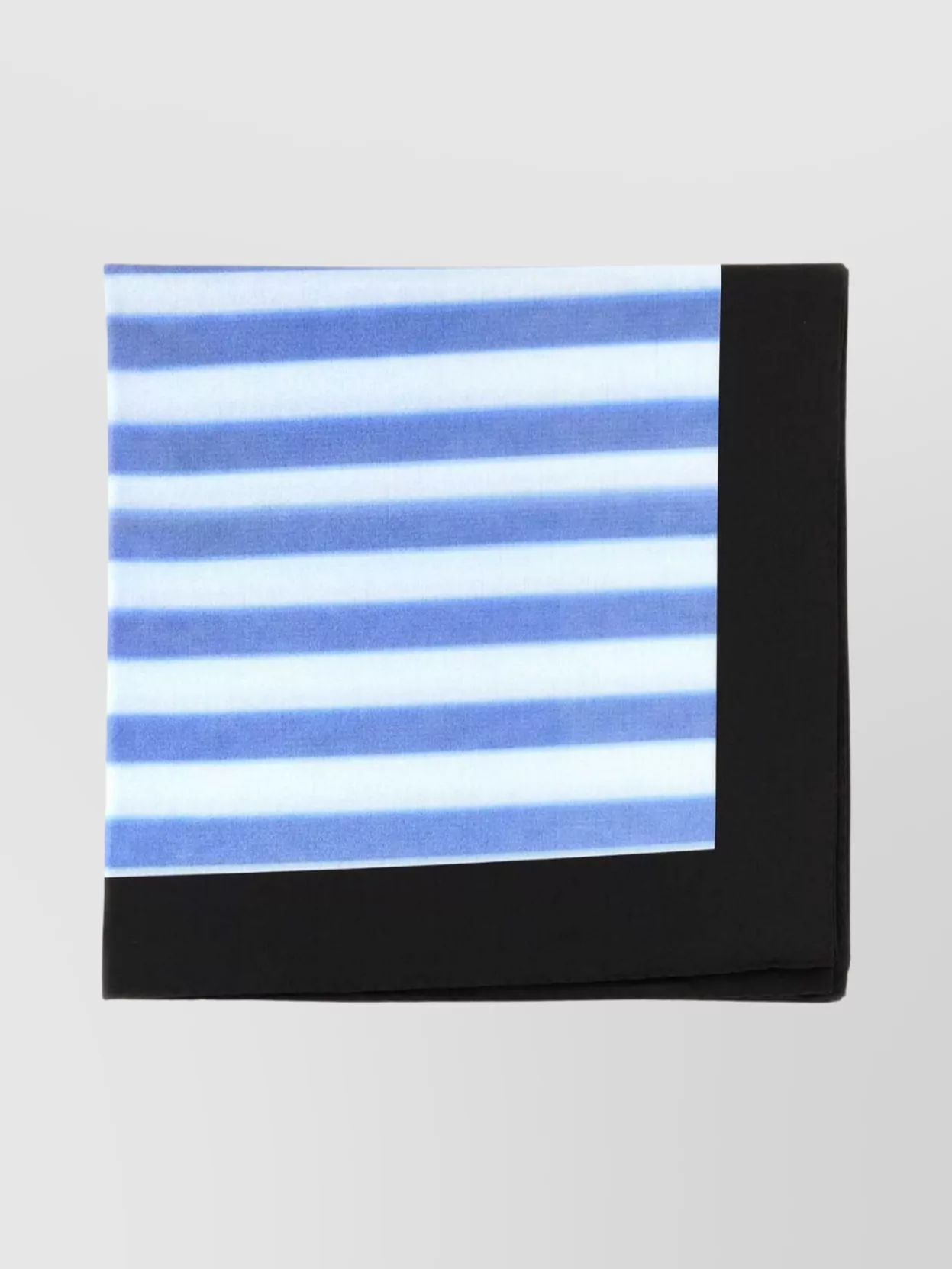 Jean Paul Gaultier Lightweight Striped Cotton Rectangular Scarf In Blue