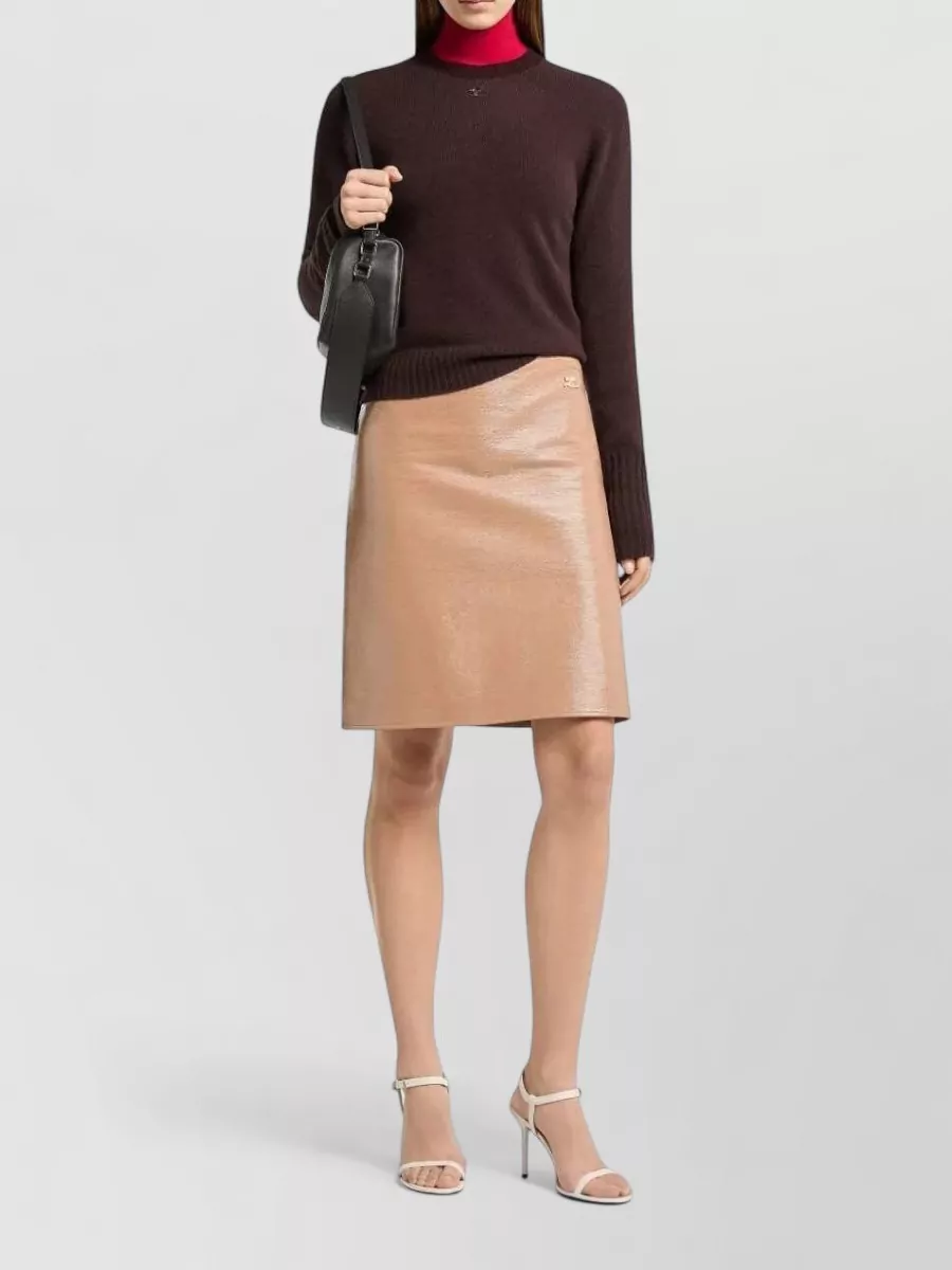 Courrèges Vinyl Knee-Length Skirt