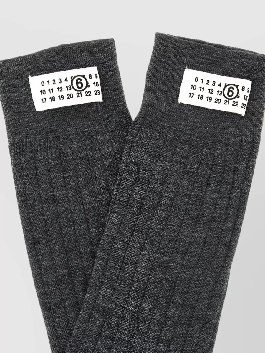 Mm6 Maison Margiela Ribbed Wool-Blend Socks