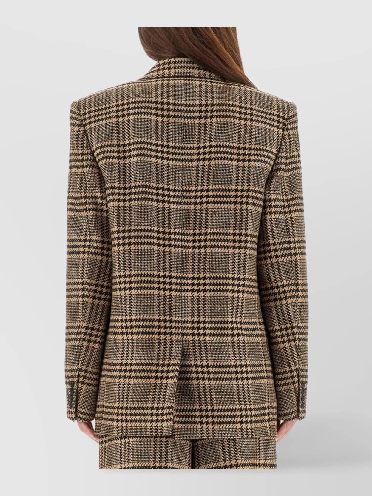 Saint Laurent Double-Breasted Check Pattern Jacket