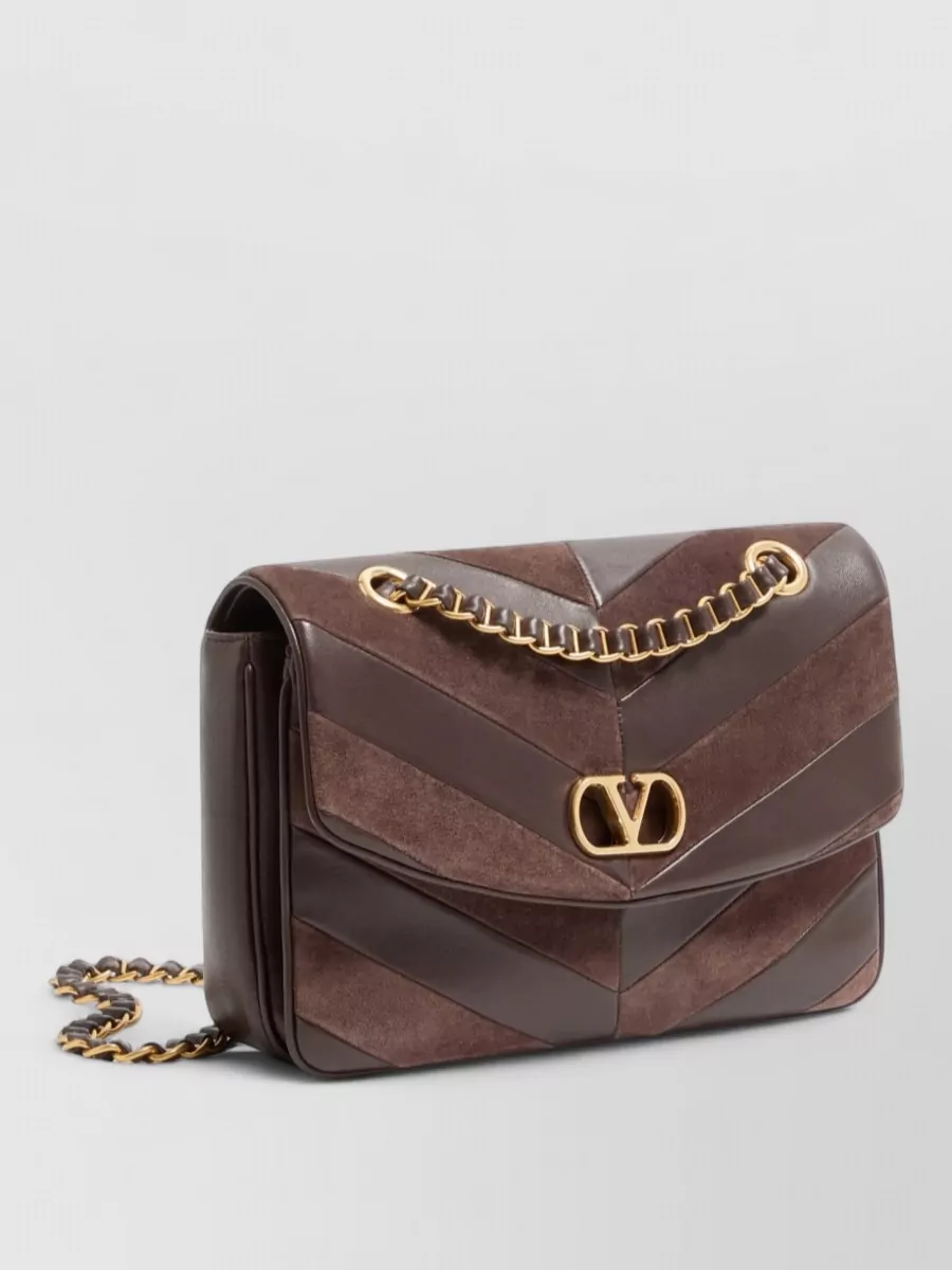 Valentino Suede Leather Shoulder Bag