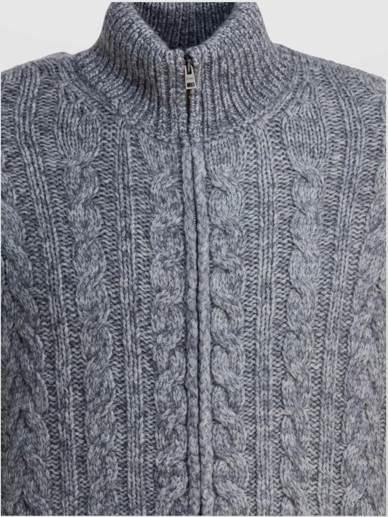 Herno Grey Single-breasted Wool Coat In Gray