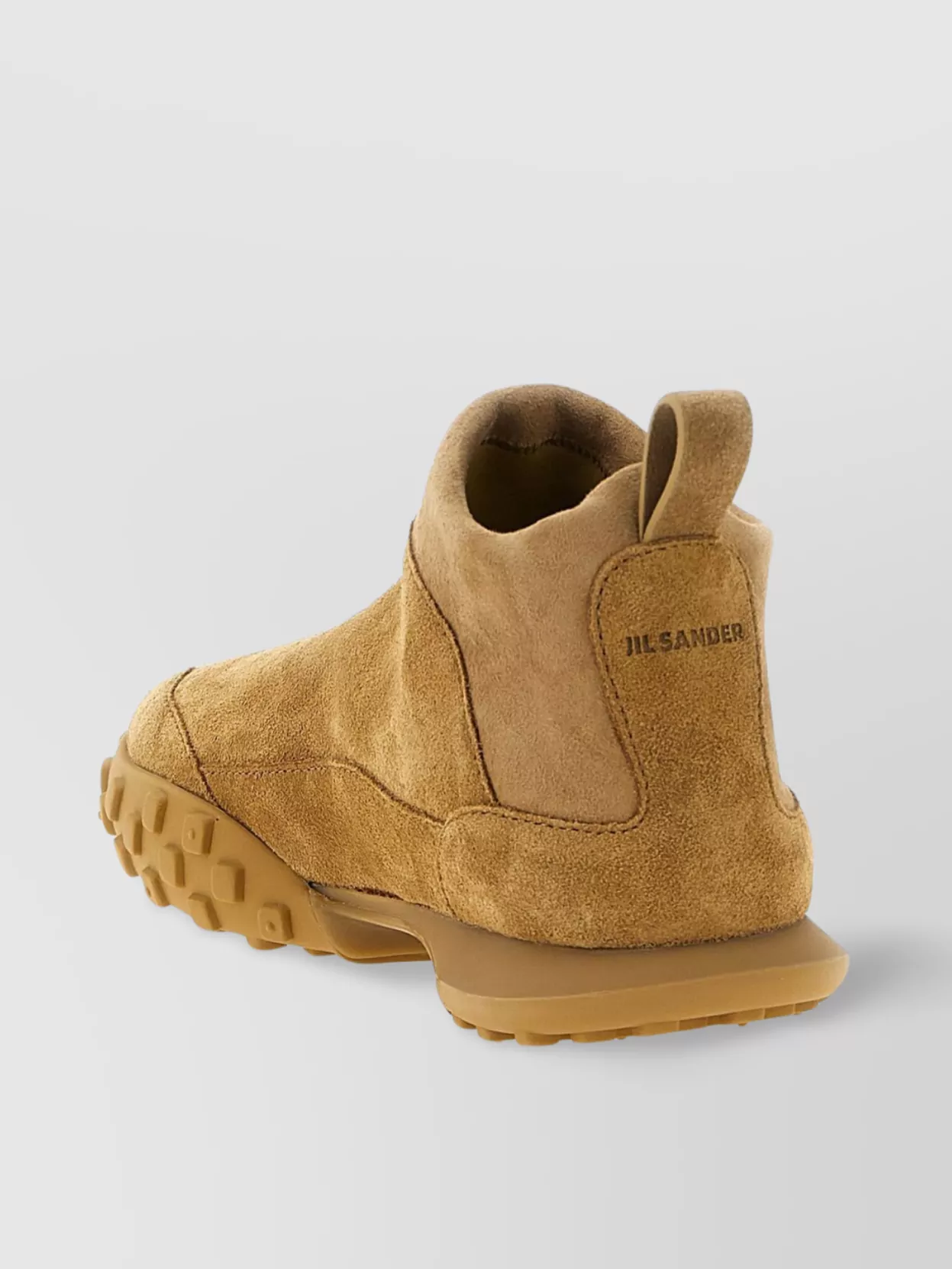 Jil Sander High Top Boots With Lug Sole And Suede Finish