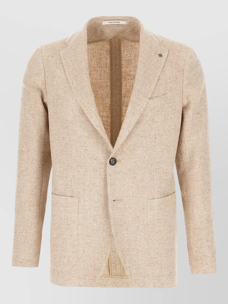 Tagliatore Embroidered silk blend blazer