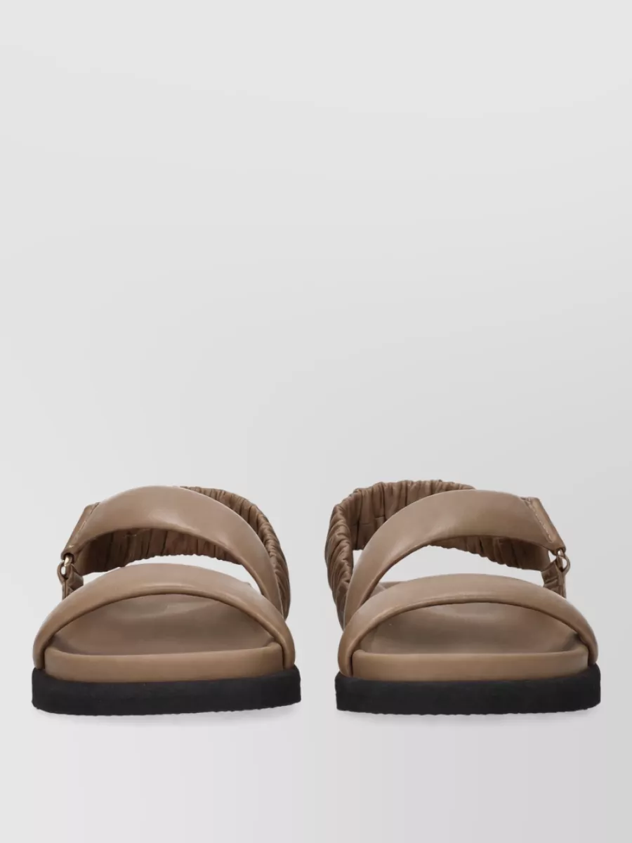 Max Mara leather flat sandals