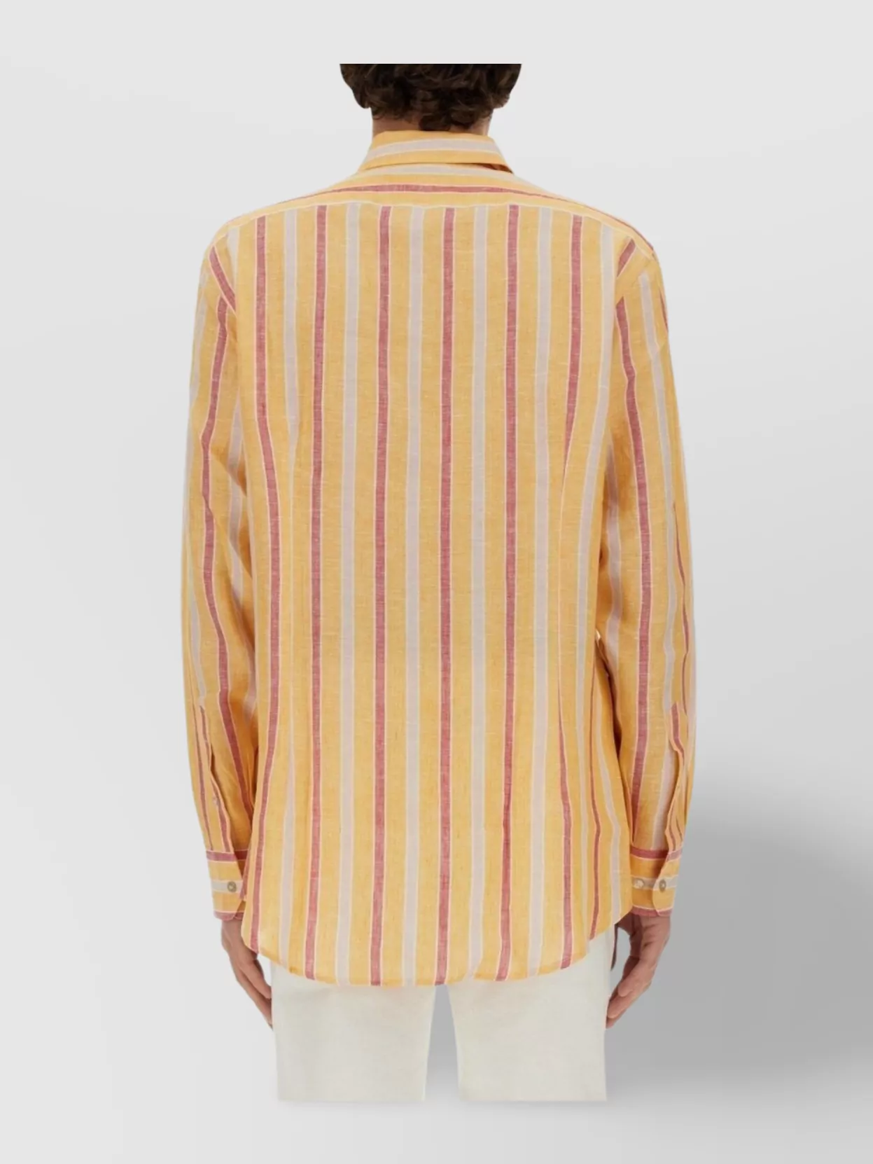 Etro Striped Pegasus Shirt Featuring Button-Down Collar