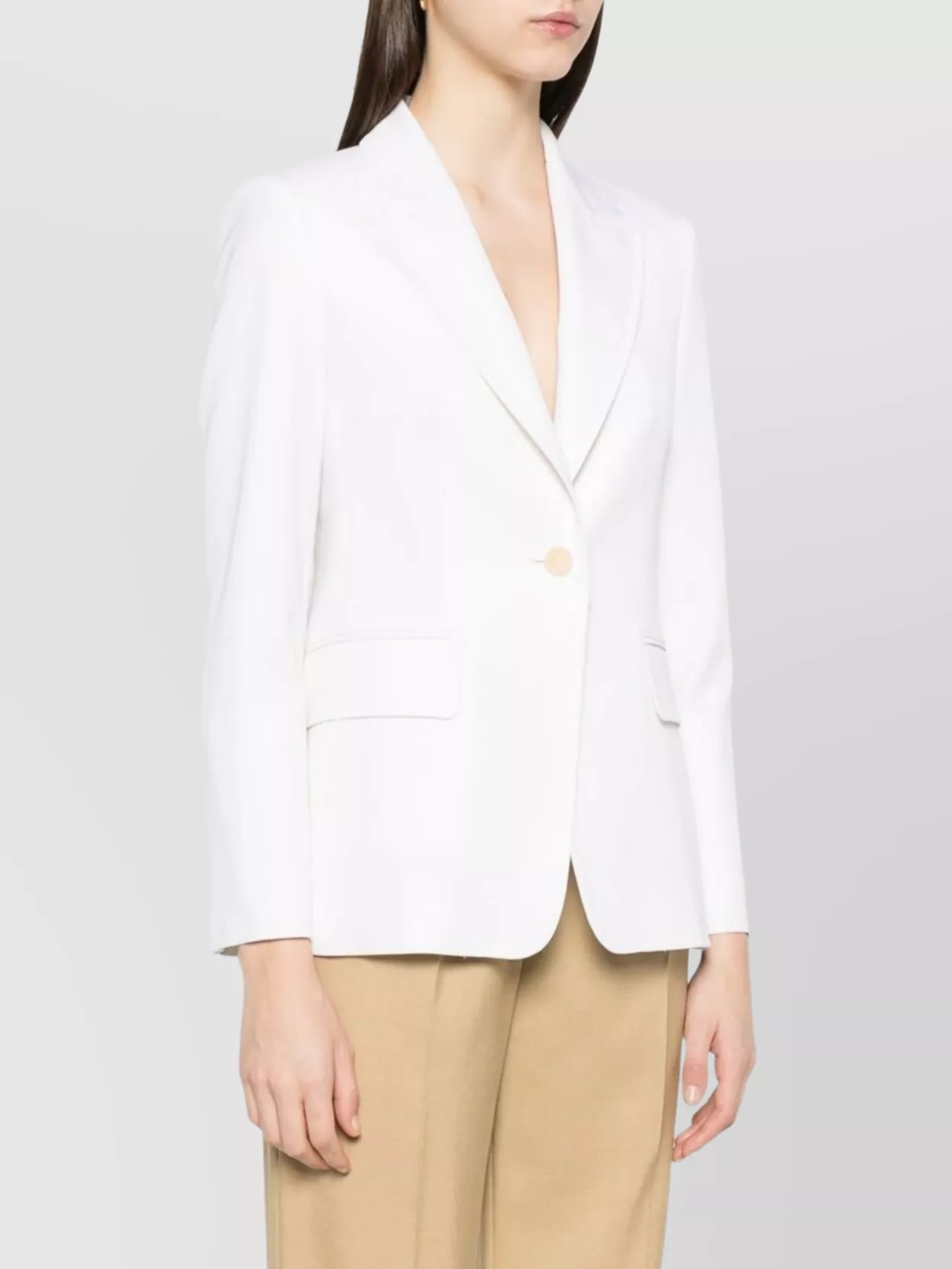 Max Mara Tailored Jacket With Notched Lapels And Rear Vents