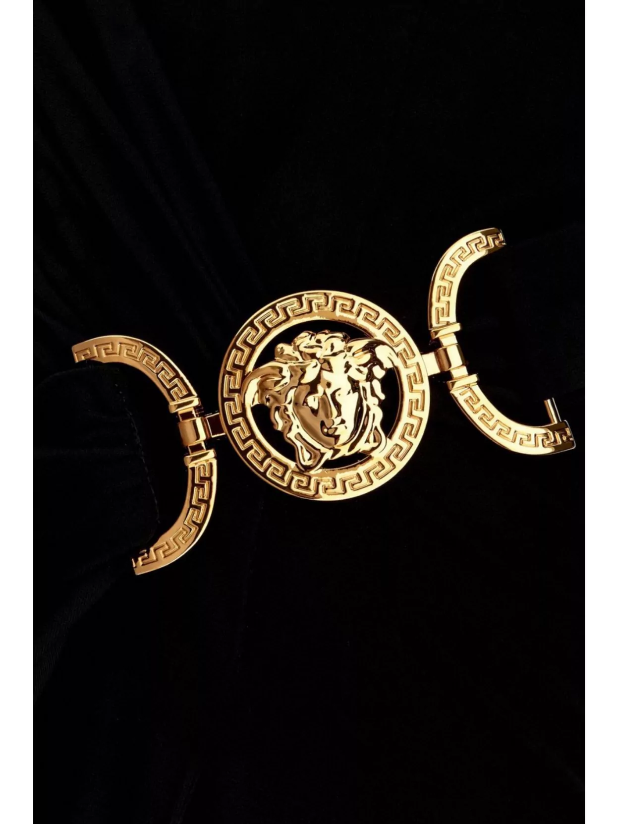 Versace Stretch Viscose Dress Draped Detail