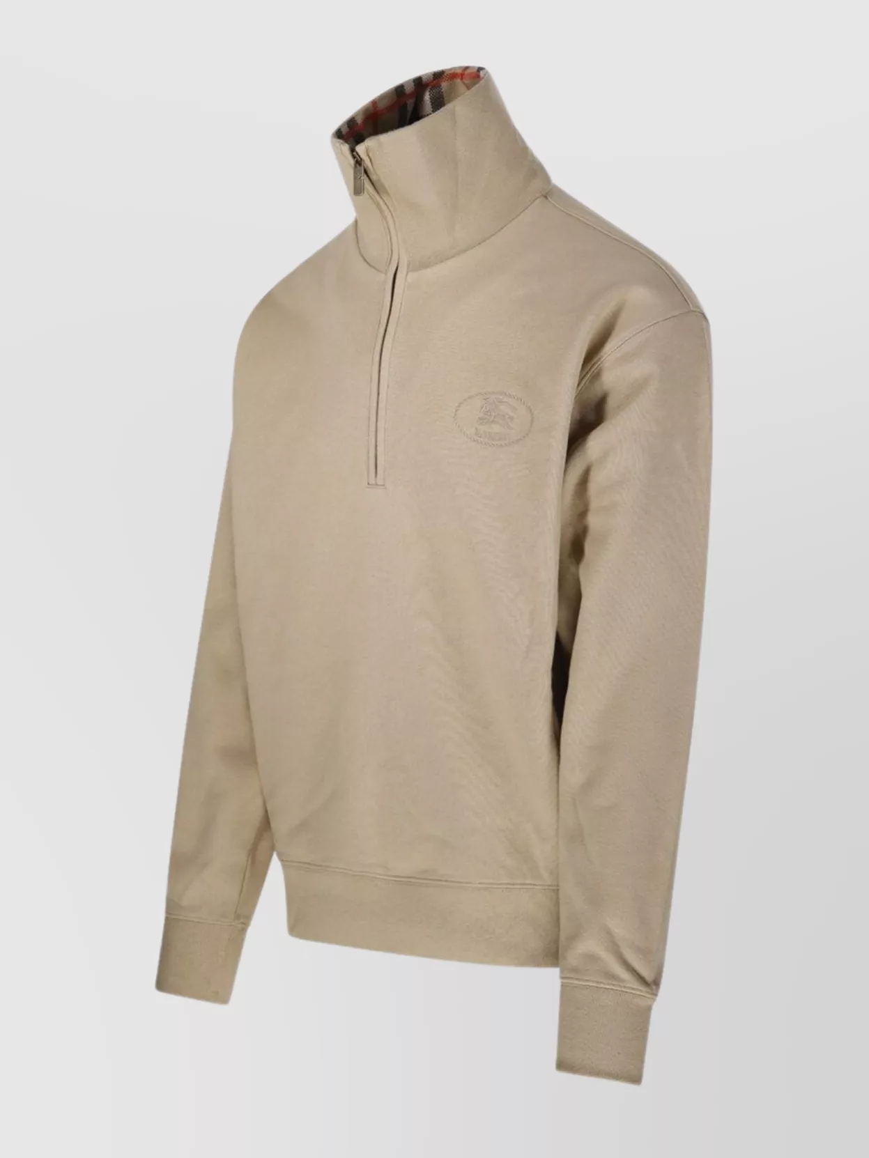 Burberry High Collar Ribbed Cuffs Sweater