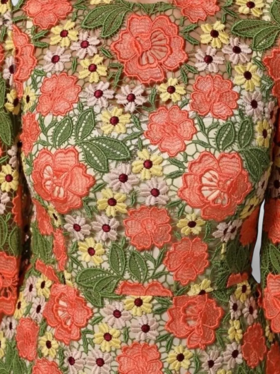 Dolce&Gabbana Floral Embroidered A-Line Mini Dress