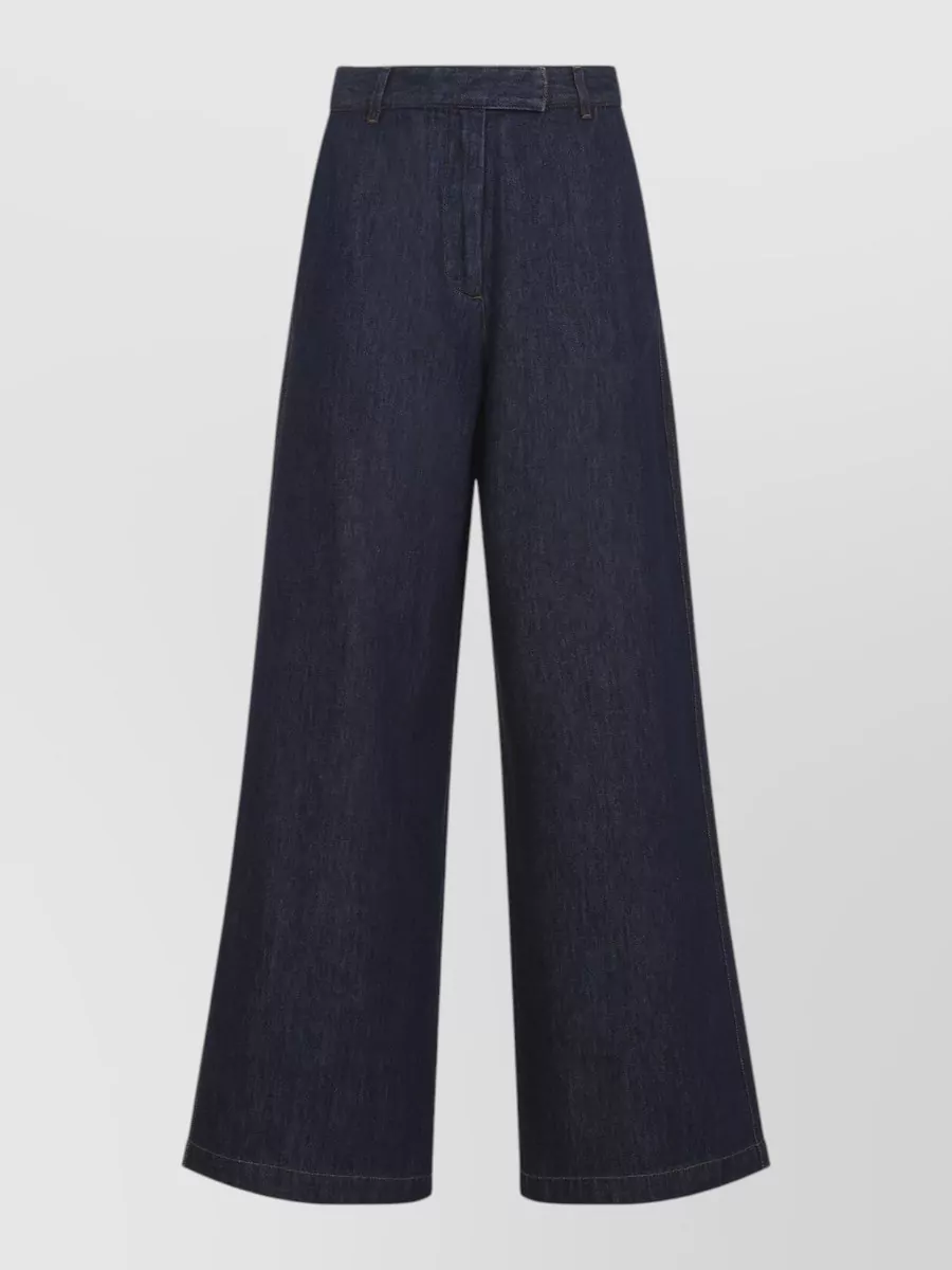 Dries Van Noten denim high-rise wide-leg jeans