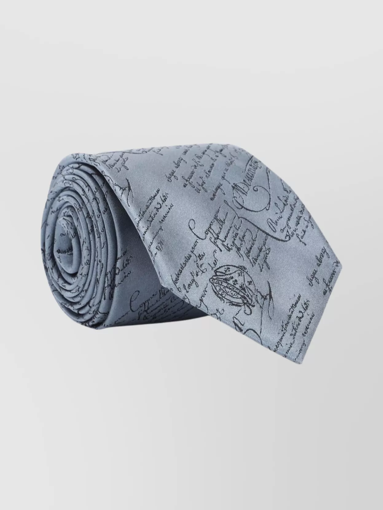 Berluti Classic Scritto Tie In Gray