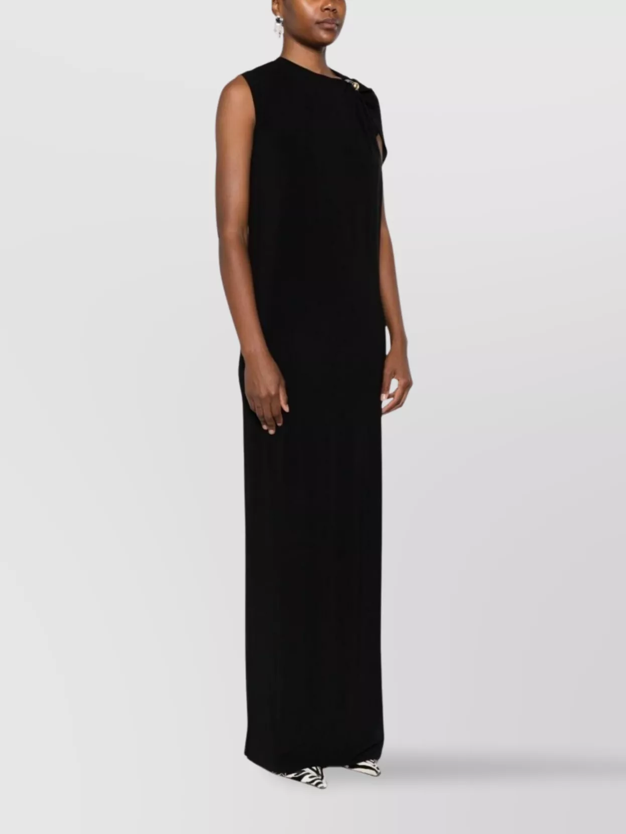 Jean Paul Gaultier Asymmetric One Shoulder Maxi Dress