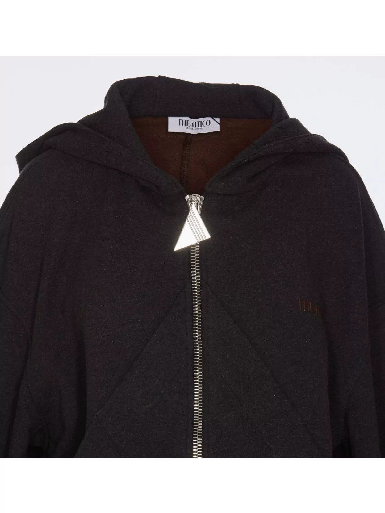 Shop Attico Zip Up Hoodie Hooded Design