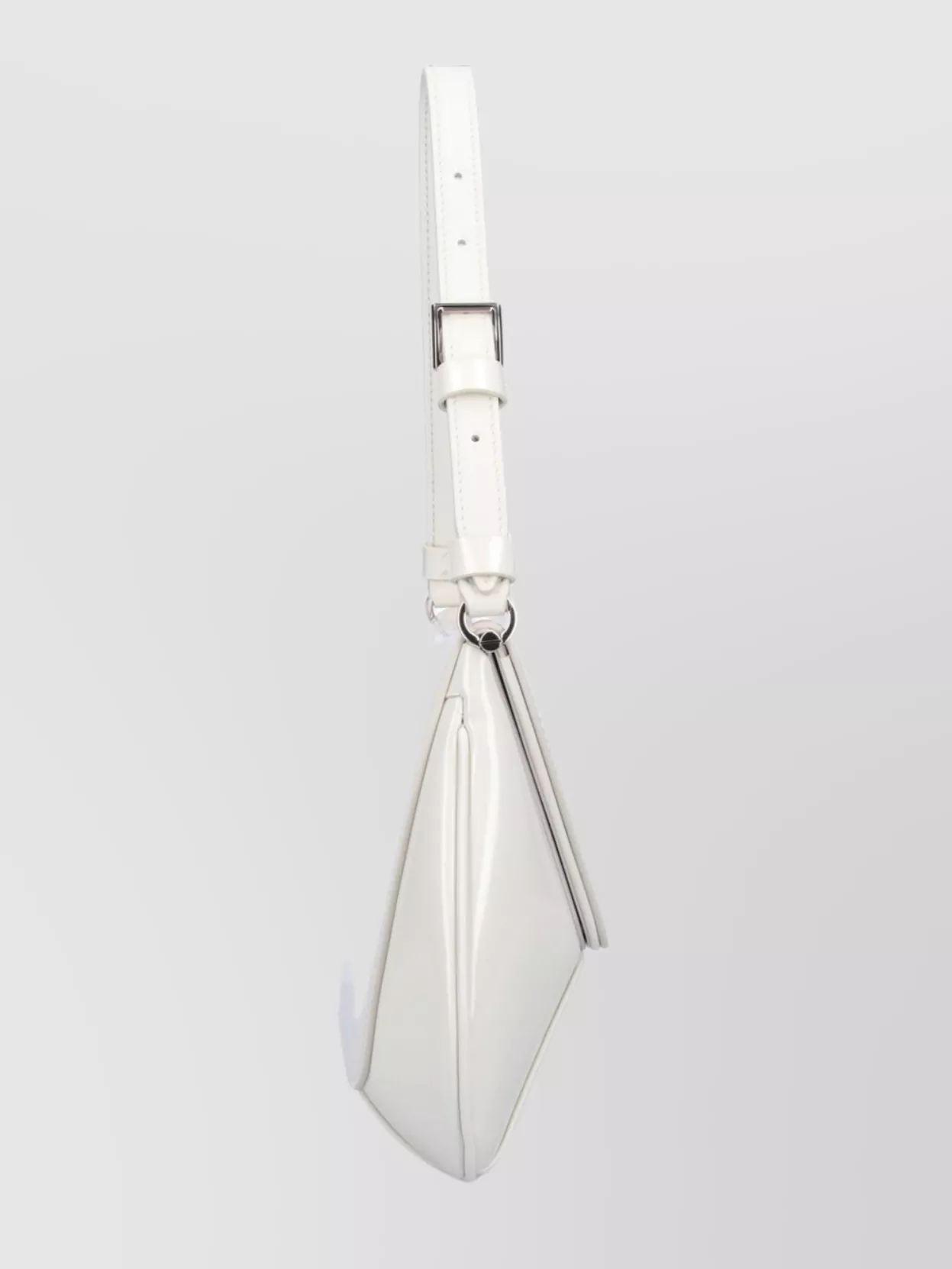 Amina Muaddi Shoulder Bag With Adjustable Strap And Metal Hardware In White