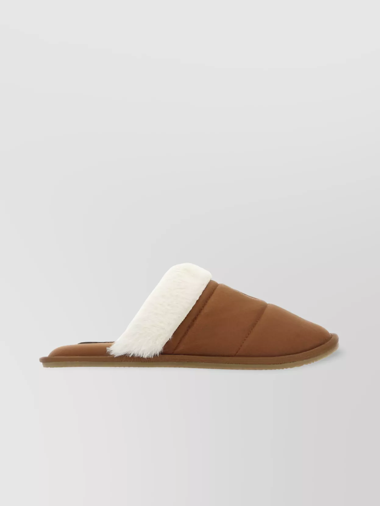 Shop Polo Ralph Lauren Quilted Fur Trim Slippers