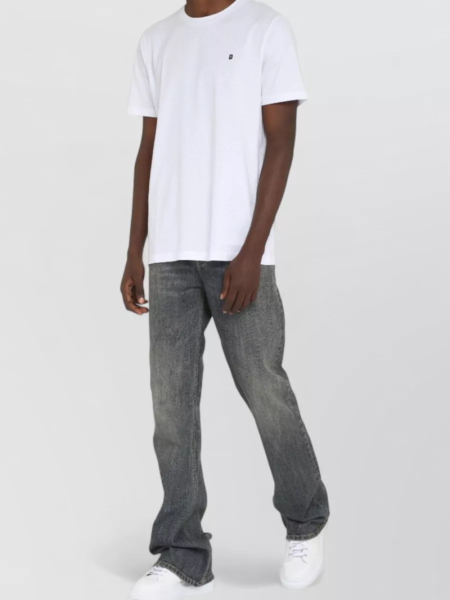 Dondup Cotton Ribbed Crew-Neck T-Shirt